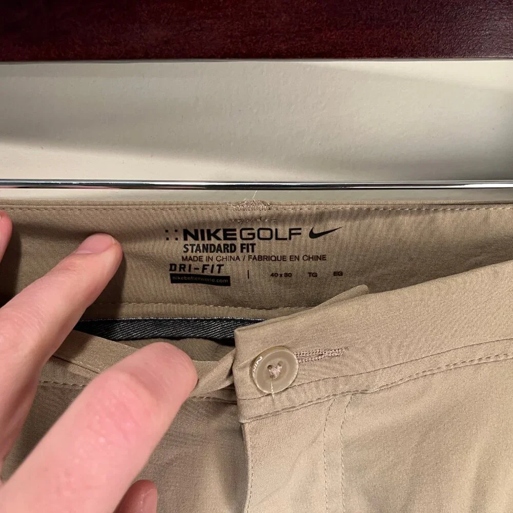 ⛳ Nike Golf Men’s Performance Pants 40x30 Tan Khaki Standard Fit 🏌️